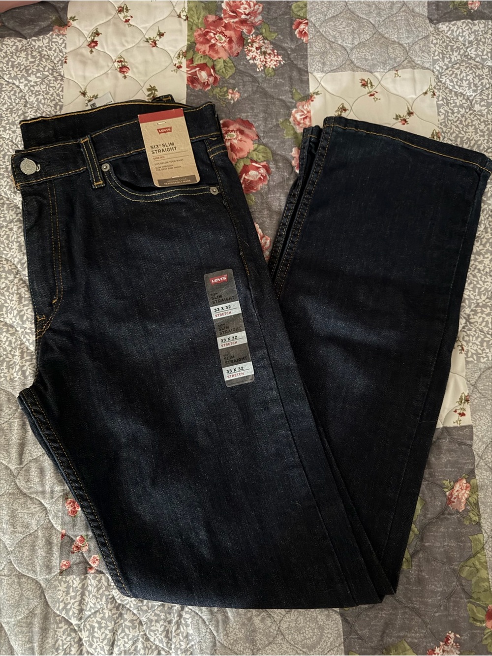 Levi's Men's Slim Straight Jeans - Dark Blue Rinse